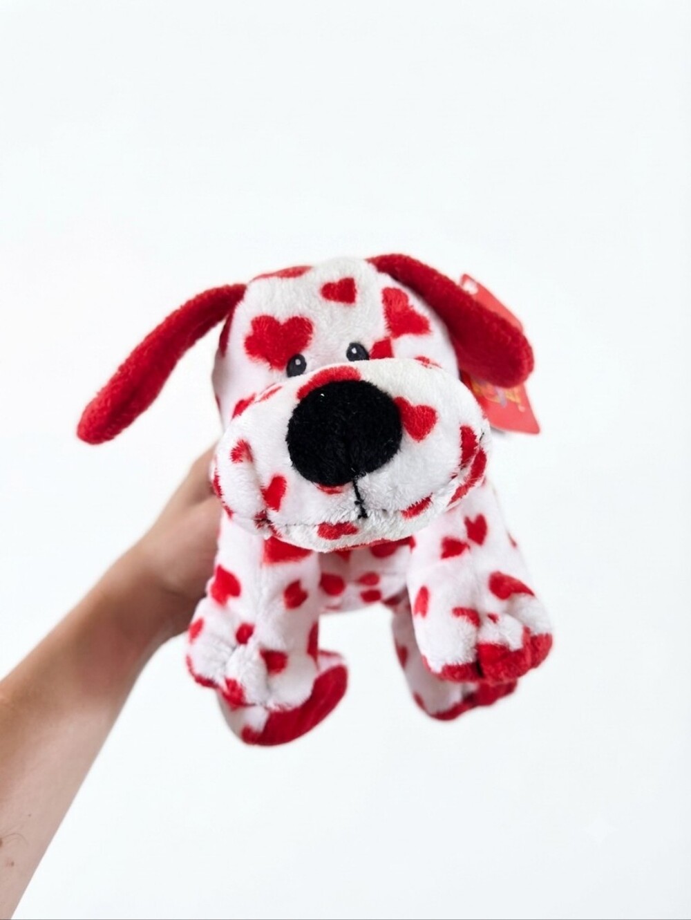 Ty Pluffies Plush Sweetly The Valentines Dog 8.5 Inch Stuffed Animal Toy